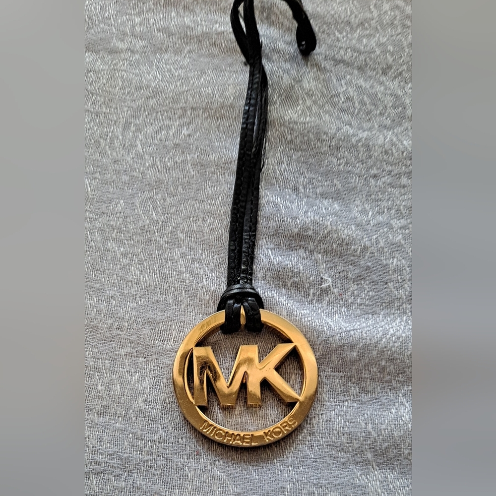 Michael Kors Gold Tone MK Logo Charm